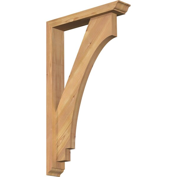 Ekena Millwork Imperial Traditional Smooth Bracket w/ Offset Brace, Western Red Cedar, 3 1/2"W x 18"D x 30"H BKT0402X18X30IMP01SWR - main